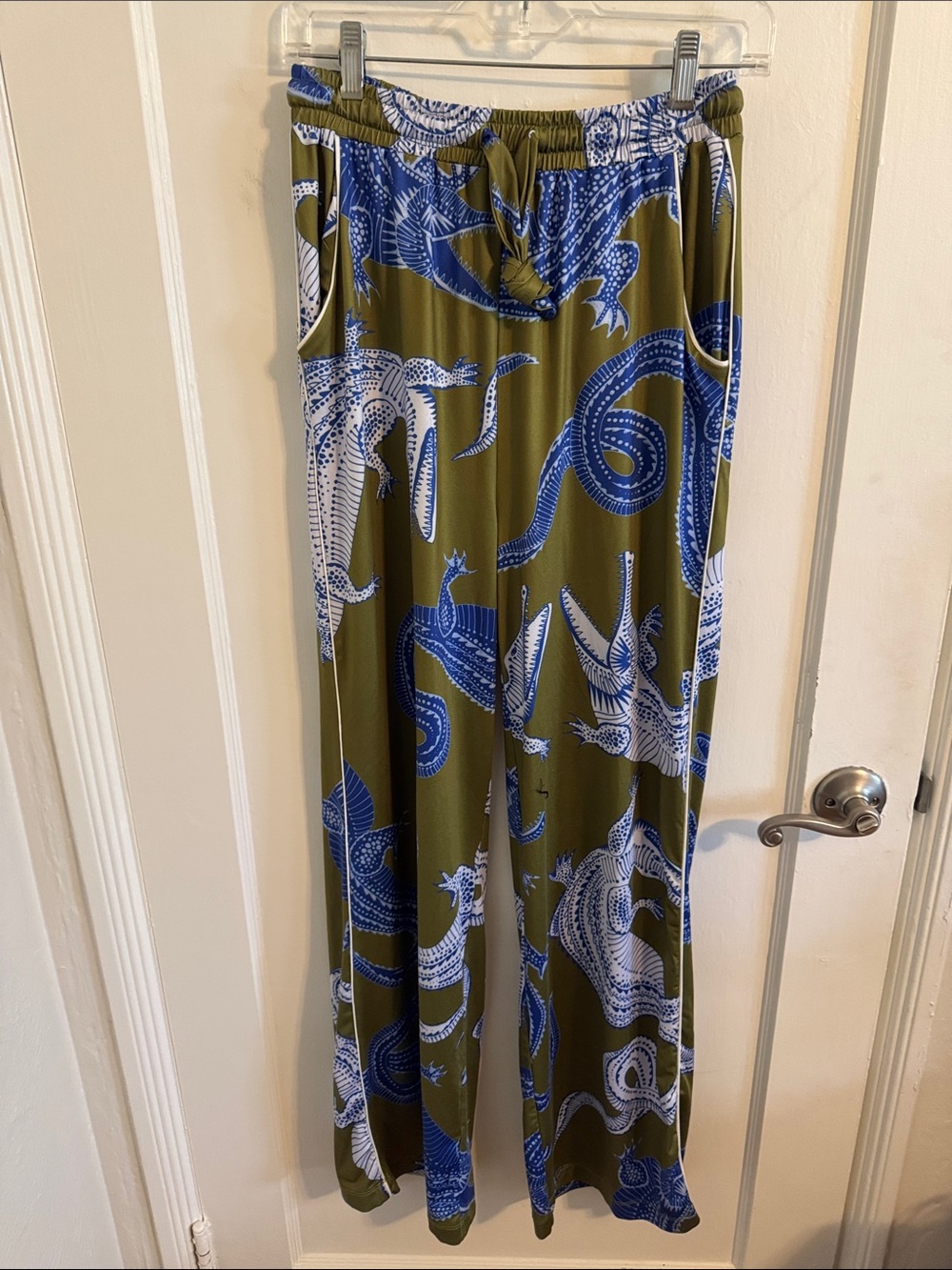 Noli Alligator Print Long Pajama Bottoms Lounge Wear Sz Small